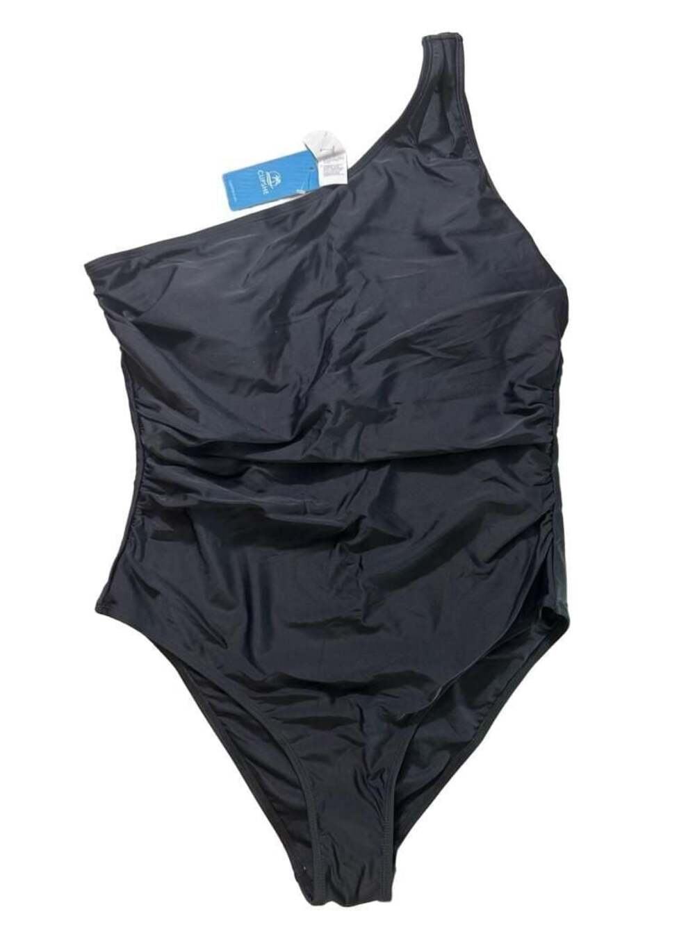 CUPSHE Black One Shoulder One Piece Swimsuit Size XL